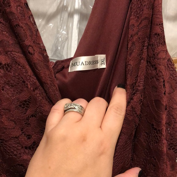 Wine high low dress - Picture 2 of 2